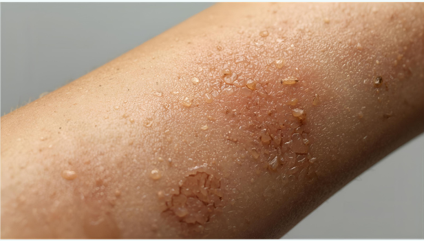 Dry skin caused by winter itch (xerosis)