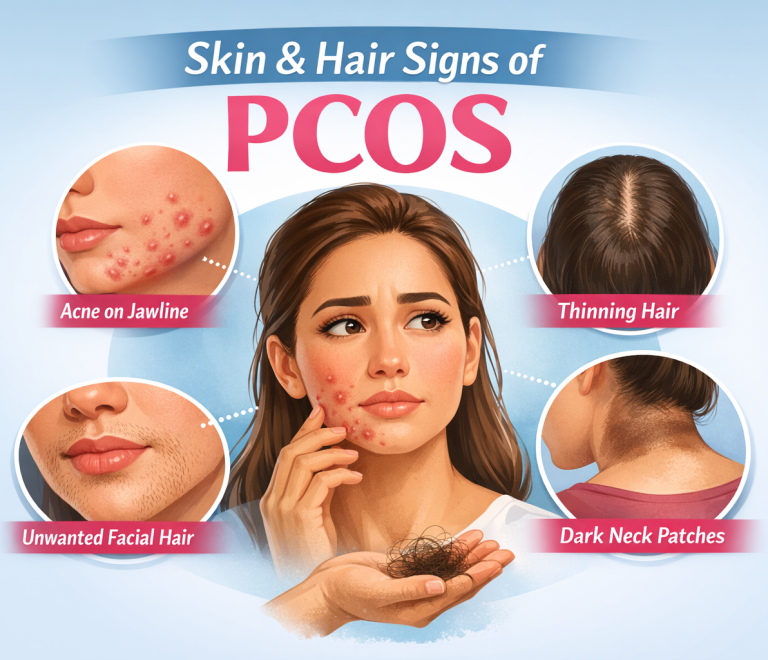 Acne, Hair Fall, and Dark Patches: The Skin Clues of PCOS